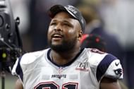 Marcus Cannon after winning Super Bowl LI vs the Atlanta Falcons